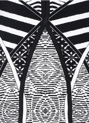 Detail View - Click To Enlarge - DIANE VON FURSTENBERG - Fanny zebra knit flare dress
