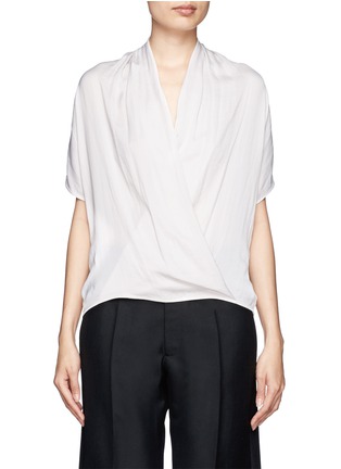 Main View - Click To Enlarge - VINCE - Wrap front blouse