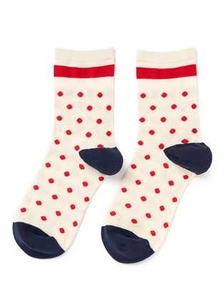 Main View - Click To Enlarge - HANSEL FROM BASEL - Candy dot crew socks