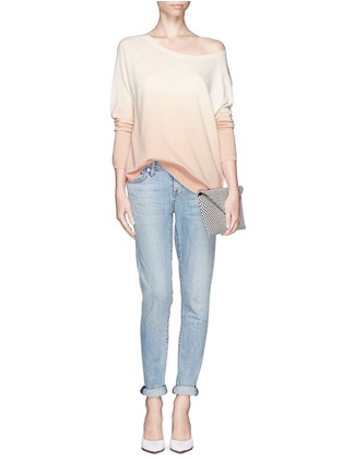 Figure View - Click To Enlarge - VINCE - Dip-dye cashmere-blend pullover