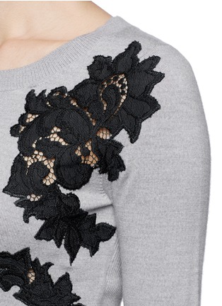 Detail View - Click To Enlarge - DIANE VON FURSTENBERG - Doreen' lace insert sweater