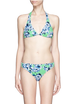 Main View - Click To Enlarge - J CREW - Photo floral triangle halter bikini top