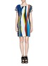 Main View - Click To Enlarge - DIANE VON FURSTENBERG - 'Tania' Stripe Print Dress