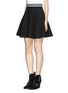Front View - Click To Enlarge - SANDRO - 'Jilly' piqué knit flare skirt