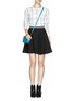Figure View - Click To Enlarge - SANDRO - 'Jilly' piqué knit flare skirt
