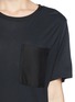 Detail View - Click To Enlarge - MAJE - 'Gomme' satin pocket T-shirt