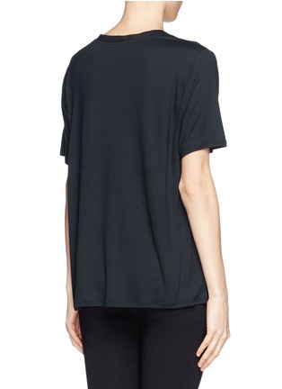 Back View - Click To Enlarge - MAJE - 'Gomme' satin pocket T-shirt