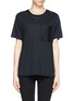 Main View - Click To Enlarge - MAJE - 'Gomme' satin pocket T-shirt