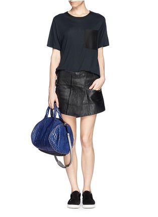 Figure View - Click To Enlarge - MAJE - 'Gomme' satin pocket T-shirt