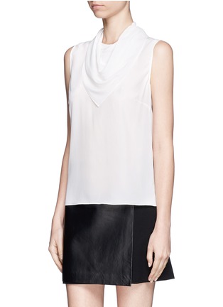 Front View - Click To Enlarge - SANDRO - 'Elvi' front scarf tank top