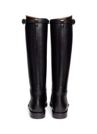Back View - Click To Enlarge - VALENTINO GARAVANI - 'Animalia' tiger buckle leather riding boots