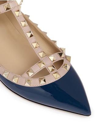 Detail View - Click To Enlarge - VALENTINO GARAVANI - 'Rockstud' caged patent leather flats