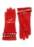 Main View - Click To Enlarge - VALENTINO GARAVANI - 'Rockstud' double wrap strap short leather gloves