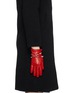 Figure View - Click To Enlarge - VALENTINO GARAVANI - 'Rockstud' double wrap strap short leather gloves