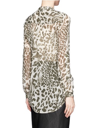 Back View - Click To Enlarge - DIANE VON FURSTENBERG - Gilmore leopard print silk blouse