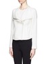 Front View - Click To Enlarge - VINCE - Frayed edge asymmetric zip jacket