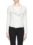Main View - Click To Enlarge - VINCE - Frayed edge asymmetric zip jacket