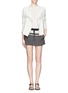 Figure View - Click To Enlarge - VINCE - Frayed edge asymmetric zip jacket