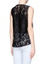 Back View - Click To Enlarge - DIANE VON FURSTENBERG - Woven rose lace sleeveless top 