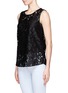 Front View - Click To Enlarge - DIANE VON FURSTENBERG - Woven rose lace sleeveless top 