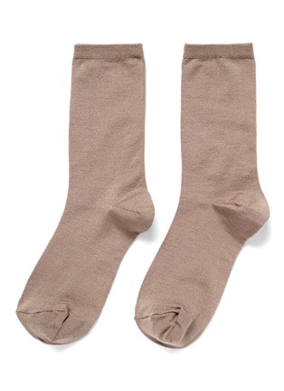 Main View - Click To Enlarge - HANSEL FROM BASEL - Flat knit crew socks