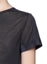 Detail View - Click To Enlarge - VINCE - Silk back cashmere T-shirt