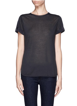 Main View - Click To Enlarge - VINCE - Silk back cashmere T-shirt