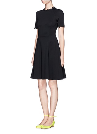 Figure View - Click To Enlarge - ERDEM - 'Armel' embroidery trim dress