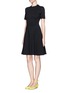 Figure View - Click To Enlarge - ERDEM - 'Armel' embroidery trim dress