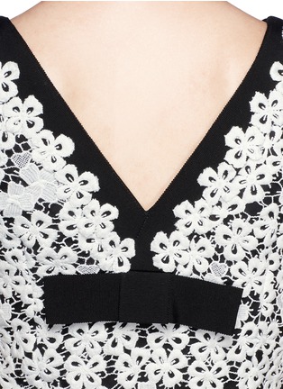 Detail View - Click To Enlarge - ERDEM - 'Elizabeth' embroidery lace back bow dress