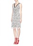 Front View - Click To Enlarge - ERDEM - 'Elizabeth' embroidery lace back bow dress