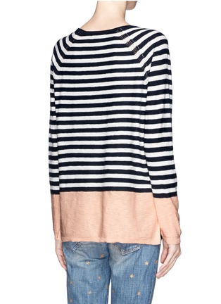 Back View - Click To Enlarge - VINCE - Colour-block stripe cotton sweater