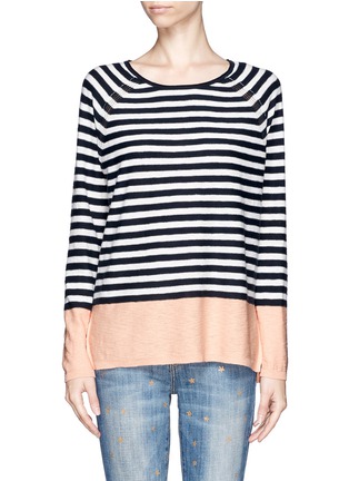 Main View - Click To Enlarge - VINCE - Colour-block stripe cotton sweater