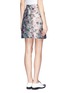 Back View - Click To Enlarge - ERDEM - 'Calista' metallic jacquard pleat skirt