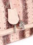 Detail View - Click To Enlarge - ALEXANDER MCQUEEN - 'Padlock' snakeskin leather satchel