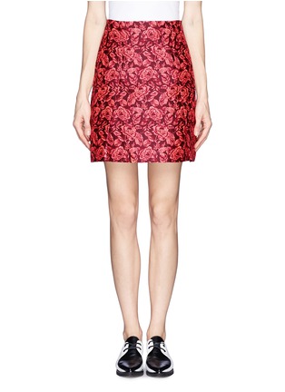 Main View - Click To Enlarge - ERDEM - 'Calista' floral jacquard pleat skirt