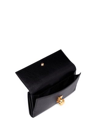 Detail View - Click To Enlarge - ALEXANDER MCQUEEN - Skull clasp leather continentalwallet