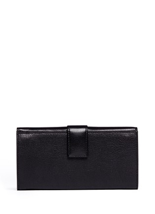 Back View - Click To Enlarge - ALEXANDER MCQUEEN - Skull clasp leather continentalwallet