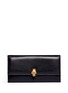 Main View - Click To Enlarge - ALEXANDER MCQUEEN - Skull clasp leather continentalwallet