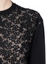 Detail View - Click To Enlarge - ERDEM - 'Zea' embroidery lace front sweatshirt