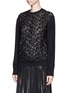 Front View - Click To Enlarge - ERDEM - 'Zea' embroidery lace front sweatshirt