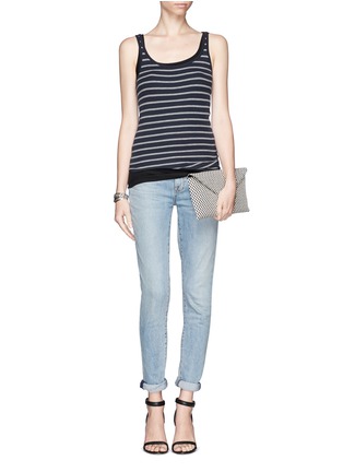 Figure View - Click To Enlarge - VINCE - Stripe rib tank top