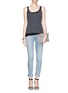 Figure View - Click To Enlarge - VINCE - Stripe rib tank top