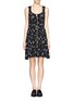 Main View - Click To Enlarge - SANDRO - 'Rosine' scribble print zip dress