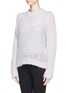 Front View - Click To Enlarge - SANDRO - 'Stage' mohair open knit sweater