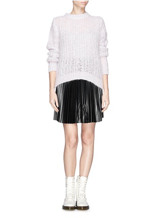 Figure View - Click To Enlarge - SANDRO - 'Stage' mohair open knit sweater