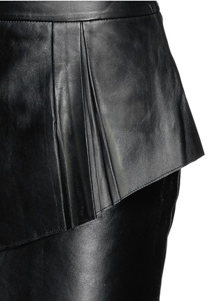 Detail View - Click To Enlarge - MAJE - Pleat layer leather skirt