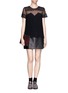 Figure View - Click To Enlarge - SANDRO - 'Enola' sheer lace trim top