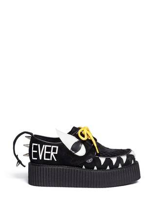Main View - Click To Enlarge - UNDERGROUND - Camaro eye and teeth suede creepers