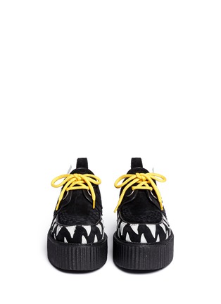 Figure View - Click To Enlarge - UNDERGROUND - Camaro eye and teeth suede creepers
